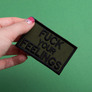 Set of 2 Patches with Hook & Loop "Fuck Your Feelings" 5x8 cm, Embroidered Patch Badge, фото 5