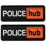 Set of 2 Velcro Patches Police Hub 8.6x3.2 cm Embroidered Patch Insignia Chevron Police, Police Hub, фото 1