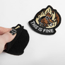 Chevron on Velcro This is fine 7.6x7.1 cm, embroidered patch, funny chevron patch, фото 2