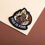 Chevron on Velcro This is fine 7.6x7.1 cm, embroidered patch, funny chevron patch, фото 9