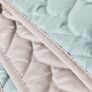 Покривало на ліжко 220х240 см Warmis двосторонне, міцна стібка тканини, антиалергенне волокно м`ята/св.сіре, фото 8