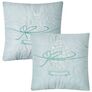 Set of 2 Decorative Pillows 40x40 cm Easter IDEIA, Embroidered Pillow, Festive Decor м`ята, фото 1