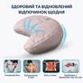 Подушка Balance ергономічна 46х24х10 см IDEIA для шиї, голови та спини, антиалергенна, з вишивкою, мультифункціональна какао, фото 4