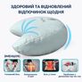 Balance Pillow Ergonomic 46х24х10 cm IDEIA for Neck, Head, and Back, Hypoallergenic, Embroidered, Multifunctional м`ята, фото 4