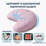 Balance Pillow Ergonomic 46х24х10 cm IDEIA for Neck, Head, and Back, Hypoallergenic, Embroidered, Multifunctional пудра, фото 4