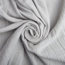 Double-layered cotton muslin fabric, 150 cm wide, 105 g/m2, suitable for clothing, dresses, suits, and skirts св сірий, фото 1