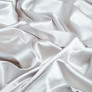 Satin dress fabric Monako, 150 cm wide, 145 g/m², glossy finish, ideal for evening dresses, satin fabric, silk-like fabric сіро беж, фото 2