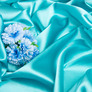 Satin dress fabric Monako, 150 cm wide, 145 g/m², glossy finish, ideal for evening dresses, satin fabric, silk-like fabric св/бірюза, фото 3