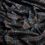 Checkered suit fabric, 148 cm wide, 265 g/m², plaid, tartan, suit fabric коричнево синя, фото 2