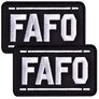 2-Piece FAFO 5х8 см Patch Set Military Embroidered Patch with Hook & Loop Backing, фото 1