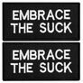 2-Piece Embrace the Suck Patch Set with Hook Backing – 4×8 cm Embroidered Tactical Morale Patches, фото 9