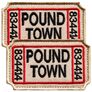2-Piece Patch Set "Ticket to Pound Town" with Hook Backing – 4.6×7.6 cm Embroidered Morale Patches, фото 1