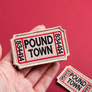 2-Piece Patch Set "Ticket to Pound Town" with Hook Backing – 4.6×7.6 cm Embroidered Morale Patches, фото 4