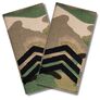 Set of 2 Military Rank Patches – Sergeant, Ukrainian Armed Forces, 5×10 cm, Multicam, Hook Backing, Embroidered Patch, фото 1