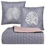 Покривало на ліжко 220х240 см та 2 шт подушка декор IDEIA двосторонне, міцна стібка тканини, антиалергенне волокно сірий, фото 1