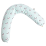 Nursing Pillow 30x190 cm, Cotton, Hypoallergenic Fiber, for Mom and Baby Comfort, with Zipper панда м`ята, фото 3