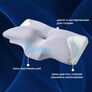 Подушка ортопедическая ErgoSleep 61х34х12 см IDEIA анатомическая с эффектом памяти для сна на боку, спине и животе, с наволочкой на молнии, фото 3