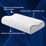 Подушка ортопедическая NeckWave 60х40х11/9 см IDEIA анатомическая с эффектом памяти для сна на боку, спине и животе, с наволочкой на молнии, фото 3
