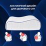 Подушка ортопедическая NeckWave 60х40х11/9 см IDEIA анатомическая с эффектом памяти для сна на боку, спине и животе, с наволочкой на молнии, фото 8