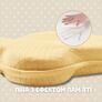 Подушка ортопедична дитяча BabyComfort PAPAELLA 27х22х3 см з ефектом пам`яті, у формі ведмедика жовта, фото 5