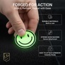 Glow-in-the-Dark Smiley Patch Set 9 pcs, Embroidered Hook-Backed Patches 3 cm, Tactical Morale Patches, фото 5