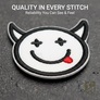 Glow-in-the-Dark Smiley Patch Set 9 pcs, Embroidered Hook-Backed Patches 3 cm, Tactical Morale Patches, фото 8