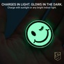 Glow-in-the-Dark Smiley Patch Set 9 pcs, Embroidered Hook-Backed Patches 3 cm, Tactical Morale Patches, фото 10