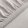 Простирадло трикотажне 160х200х35 см на резинці IDEIA еластичне, трикотаж, бавовна сірий/беж, фото 7