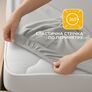 Простирадло трикотажне 180/200х200х35 см на резинці IDEIA еластичне, трикотаж, бавовна сірий/беж, фото 2 Простирадло трикотажне 180/200х200х35 см на резинці IDEIA еластичне, трикотаж, бавовна сірий/беж, фото 2