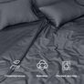 Bedding set double IDEIA duvet cover 200x220 cm + 2 pillowcases 50x70 cm premium sateen cotton т/сірий, фото 4