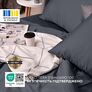 Bedding set double IDEIA duvet cover 200x220 cm + 2 pillowcases 50x70 cm premium sateen cotton т/сірий, фото 8