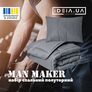 Набір полуторний ManMaker IDEIA ковдра 140х210 та подушка 50х70 сірий антиалергійний, штучний пух + маска для сну в коробці, фото 3