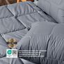 Набір полуторний ManMaker IDEIA ковдра 140х210 та подушка 50х70 сірий антиалергійний, штучний пух + маска для сну в коробці, фото 9