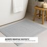 Килимок для ніг та ванної кімнати 50х70 см бавовна жаккард з ніжками щіл 700 гр/м2 сірий, фото 2