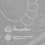 Килимок для ніг та ванної кімнати 50х70 см бавовна жаккард з ніжками щіл 700 гр/м2 сірий, фото 3