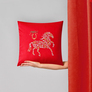 Decorative Christmas Pillow 50х50 cm “Lucky Horse” by IDEIA Symbol of the Year 2026 червона, фото 5