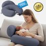 Feeding Pillow "Couch" 60x70x16 cm cotton hypoallergenic fiber т/сіра, фото 1