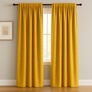 Комплект штор 2 шт 150х260 см, Canvas штори, гардини, портьєри на шторній тасьмі жовта, фото 9