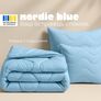 Set NordicBlue IDEIA duvet 200x220 and 2 pcs pillow 50x70 blue, hypoallergenic, artificial down, soft pillow, фото 1