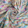 Knitted fabric Supplex Hologram 240 g/m2, stretch knitted fabric, elastic shiny fabric білий, фото 1