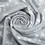 Cotton flannel fabric, 240 cm wide 170 g/m2 soft fabric suitable for bedding and baby swaddles 1.29002/2 Букетик сіра, фото 1