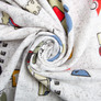 Cotton flannel fabric, 240 cm wide 170 g/m2 soft fabric suitable for bedding and baby swaddles 10.27285/6 Автомобілі сіра, фото 1