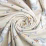 Cotton flannel fabric, 240 cm wide 170 g/m2 soft fabric suitable for bedding and baby swaddles 10.28297/22 Єдиноріг беж, фото 1