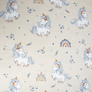 Cotton flannel fabric, 240 cm wide 170 g/m2 soft fabric suitable for bedding and baby swaddles 10.28297/22 Єдиноріг беж, фото 2