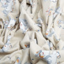 Cotton flannel fabric, 240 cm wide 170 g/m2 soft fabric suitable for bedding and baby swaddles 10.28297/22 Єдиноріг беж, фото 3