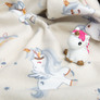 Cotton flannel fabric, 240 cm wide 170 g/m2 soft fabric suitable for bedding and baby swaddles 10.28297/22 Єдиноріг беж, фото 4