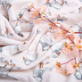 Cotton flannel fabric, 240 cm wide 170 g/m2 soft fabric suitable for bedding and baby swaddles Пташка рожева, фото 4