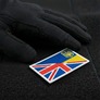 2-Piece Patch Set UK and Ukraine Flag, 5х8 cm, Dual Flag Embroidered Patch with Hook Backing, фото 4