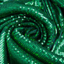 Ткань трикотаж пайетки 140 см 195 гр/м2, для вечерних платьев, костюмов, юбок и сценической одежды смарагд, фото 1