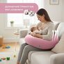Подушка для беременных и кормления 30х190 см SeiDesign трикотаж гипоаллергенная, наволочка из хлопка на молнии пудра, фото 3